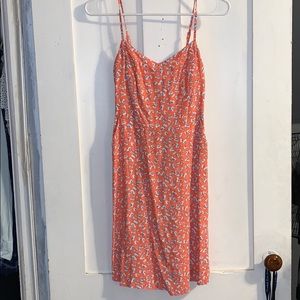 Coral floral dress (never worn)
